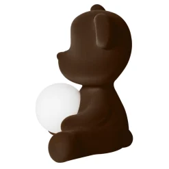Qeeboo - Teddy Girl Rechargeable Lamp Velvet Finish - Dark Brown - Standing Lamp by Stefano Giovannoni - Lighting - Home - Avvenice