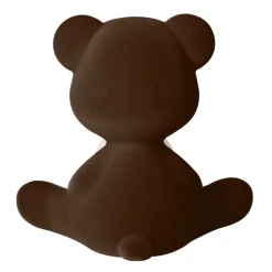 Qeeboo - Teddy Girl Rechargeable Lamp Velvet Finish - Dark Brown - Standing Lamp by Stefano Giovannoni - Lighting - Home - Avvenice