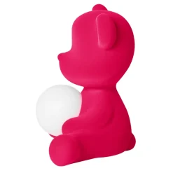 Qeeboo - Teddy Girl Rechargeable Lamp Velvet Finish - Fuxia - Standing Lamp by Stefano Giovannoni - Lighting - Home - Avvenice