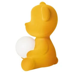 Qeeboo - Teddy Girl Rechargeable Lamp Velvet Finish - Dark Gold - Standing Lamp by Stefano Giovannoni - Lighting - Home - Avvenice