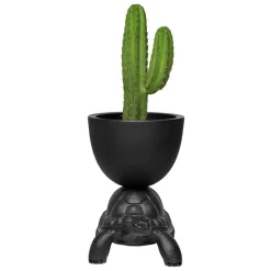 Qeeboo - Turtle Carry - Black - Qeeboo Planter and Champagne Cooler by Marcantonio - Furnishing - Home - Avvenice