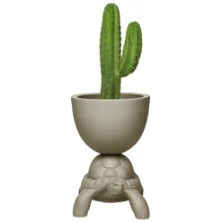 Qeeboo - Turtle Carry - Dove Grey - Qeeboo Planter and Champagne Cooler by Marcantonio - Furnishing - Home - Avvenice
