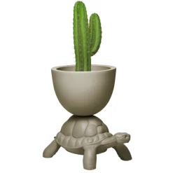 Qeeboo - Turtle Carry - Dove Grey - Qeeboo Planter and Champagne Cooler by Marcantonio - Furnishing - Home - Avvenice