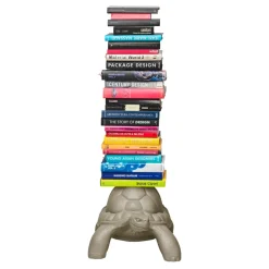 Qeeboo - Turtle Carry Bookcase - Dove Grey - Qeeboo Bookcase by Marcantonio - Furnishing - Home - Avvenice