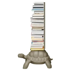 Qeeboo - Turtle Carry Bookcase - Dove Grey - Qeeboo Bookcase by Marcantonio - Furnishing - Home - Avvenice