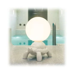 Qeeboo - Turtle Carry Lamp - Dove Grey - Qeeboo Lamp by Marcantonio - Lighting - Home - Avvenice