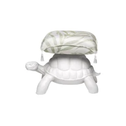 Qeeboo - Turtle Carry Pouf - White - Qeeboo Pouf by Marcantonio - Furnishing - Home - Avvenice