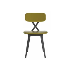 Qeeboo - X Chair with Cushion Set of 2 Pieces - Green Mustard - Qeeboo Chair by Nika Zupanc - Furnishing - Home - Avvenice