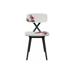 Qeeboo - X Chair with Flower Cushion Set of 2 Pieces - Flower - Qeeboo Chair by Nika Zupanc - Furnishing - Home - Avvenice