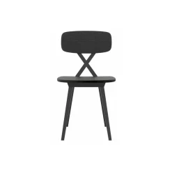 Qeeboo - X Chair without Cushion Set of 2 Pieces - Black Wood - Qeeboo Chair by Nika Zupanc - Furnishing - Home - Avvenice