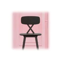 Qeeboo - X Chair without Cushion Set of 2 Pieces - Black Wood - Qeeboo Chair by Nika Zupanc - Furnishing - Home - Avvenice