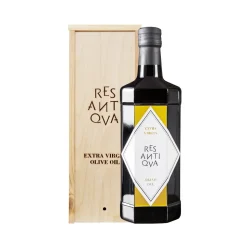 Res Antiqva - Bottle in Wooden Box - Organic Italian Extra Virgin Olive Oil - 500 ml - Avvenice