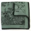 Revested Milano - Jardin - Sage - Pocket Square - Artisan Silk Foulard - Handmade in Italy - Avvenice