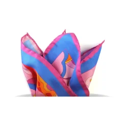 Revested Milano - Lakeshore - Carlotta - Pocket Square - Artisan Silk Foulard - Handmade in Italy - Avvenice