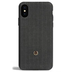 Revested Milano - Pinstripe - Legendary Grey - iPhone X / XS Case - Apple - Artisan Wool Cover - Avvenice