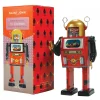 Saint John - TV Spaceman - Collectible Retro Wind Up Tin Toy - Red and Black- Tin Toys - Avvenice