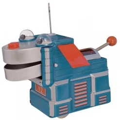 Saint John - V2 Space Dog - Collectible Retro Wind Up Tin Toy - Metallic Blue - Tin Toys - Avvenice