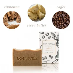 Skin Novels - Exfoliate - Natural Soap with Coffee & Cinnamon - 100 % Natural Handmade Soap - Avvenice