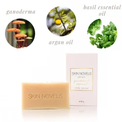 Skin Novels - Uplift - Natural Soap with Ganoderma & Tropical Basil - 100 % Natural Handmade Soap - Avvenice
