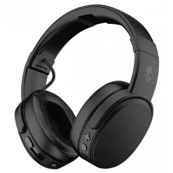 Skullcandy - Crusher - Black - Bluetooth Wireless Over-Ear Headphones with Microphone - Noise Isolating Memory Foam - Avvenice