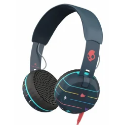 Skullcandy - Grind - Striped Navy - On-Ear Headphones with Microphone - Avvenice