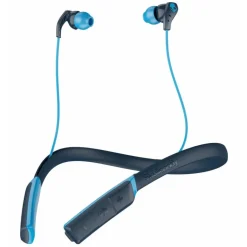 Skullcandy - Method BT Sport - Navy / Blue - Bluetooth Wireless Sweat-Resistant Sport Earbuds with Microphone - Neck Collar - Avvenice