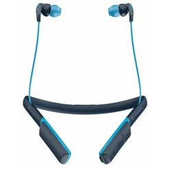 Skullcandy - Method BT Sport - Navy / Blue - Bluetooth Wireless Sweat-Resistant Sport Earbuds with Microphone - Neck Collar - Avvenice
