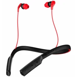 Skullcandy - Method BT Sport - Black / Red - Bluetooth Wireless Sweat-Resistant Sport Earbuds with Microphone - Neck Collar - Avvenice