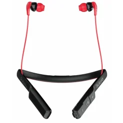Skullcandy - Method BT Sport - Black / Red - Bluetooth Wireless Sweat-Resistant Sport Earbuds with Microphone - Neck Collar - Avvenice