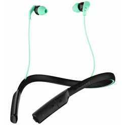 Skullcandy - Method BT Sport - Mint / Black - Bluetooth Wireless Sweat-Resistant Sport Earbuds with Microphone - Neck Collar - Avvenice