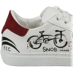 Snob Sneakers - Bike Ride By Veronica Moon - Sneakers - White Leather - Handmade in Italy - Luxury Exclusive Collection - Avvenice