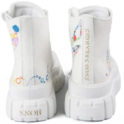Snob Sneakers - Classy Yet Trendy By Veronica Moon - Sneakers - White Leather- Handmade in Italy - Luxury Exclusive Collection - Avvenice