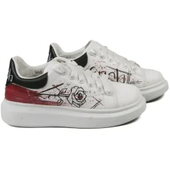 Snob Sneakers - La Vie En Roses By Veronica Moon - Sneakers - White Leather - Handmade in Italy - Luxury Exclusive Collection - Avvenice