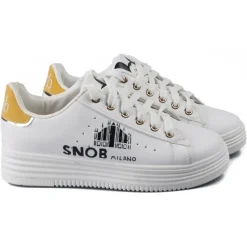 Snob Sneakers - Let's Be Snob By Veronica Moon - Sneakers - White Leather - Handmade in Italy - Luxury Exclusive Collection - Avvenice