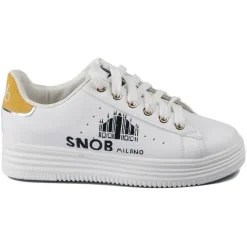 Snob Sneakers - Let's Be Snob By Veronica Moon - Sneakers - White Leather - Handmade in Italy - Luxury Exclusive Collection - Avvenice