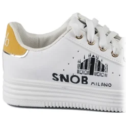 Snob Sneakers - Let's Be Snob By Veronica Moon - Sneakers - White Leather - Handmade in Italy - Luxury Exclusive Collection - Avvenice