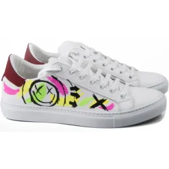 Snob Sneakers - Let's Get Pop By Samantha - Sneakers - White Leather - Handmade in Italy - Luxury Exclusive Collection - Avvenice