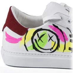 Snob Sneakers - Let's Get Pop By Samantha - Sneakers - White Leather - Handmade in Italy - Luxury Exclusive Collection - Avvenice