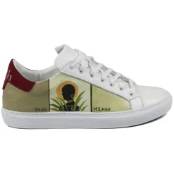 Snob Sneakers - Mama Africa By Veronica Moon - Sneakers - White Leather - Handmade in Italy - Luxury Exclusive Collection - Avvenice