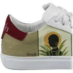 Snob Sneakers - Mama Africa By Veronica Moon - Sneakers - White Leather - Handmade in Italy - Luxury Exclusive Collection - Avvenice