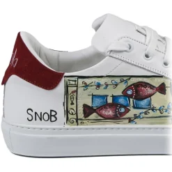 Snob Sneakers - Ocean's One By Veronica Moon - Sneakers - White Leather - Handmade in Italy - Luxury Exclusive Collection - Avvenice