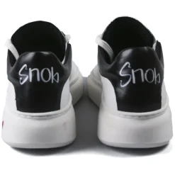 Snob Sneakers - Rebel Without A Cause By Veronica Moon - White Leather - Handmade in Italy - Luxury Exclusive Collection - Avvenice