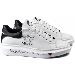 Snob Sneakers - Royal Rebel By Veronica Moon - Sneakers - White Leather - Handmade in Italy - Luxury Exclusive Collection - Avvenice