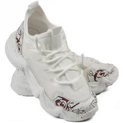 Snob Sneakers - Tribal Dance By Veronica Moon - Sneakers - White Leather - Handmade in Italy - Luxury Exclusive Collection - Avvenice