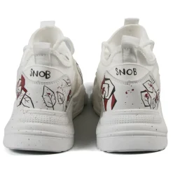 Snob Sneakers - Tribal Dance By Veronica Moon - Sneakers - White Leather - Handmade in Italy - Luxury Exclusive Collection - Avvenice