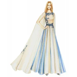 Sofia Provera - Azzurra - Dress - Luxury Exclusive Collection - Haute Couture Made in Italy - Luxury High Quality Dress - Avvenice