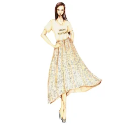 Sofia Provera - Perla Skirt - Dress - Luxury Exclusive Collection - Haute Couture Made in Italy - Luxury High Quality Dress - Avvenice