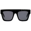 Stella McCartney - Glossy Black Cat-Eye Sunglasses with Logo - Black Gold - Sunglasses - Stella McCartney Eyewear - Avvenice