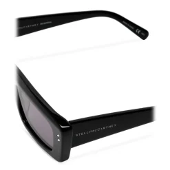 Stella McCartney - Glossy Black Square Sunglasses - Black - Sunglasses - Stella McCartney Eyewear - Avvenice