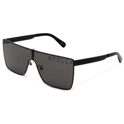 Stella McCartney - Shiny Black Square Sunglasses - Black - Sunglasses - Stella McCartney Eyewear - Avvenice